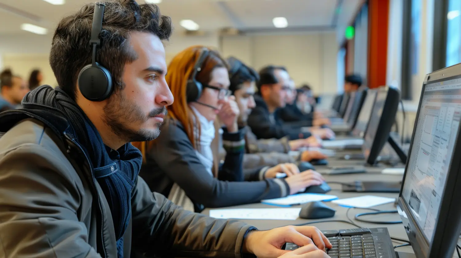Engagierte Mitarbeiter lernen in einem Workshop das Bewusstsein für Cybersicherheit